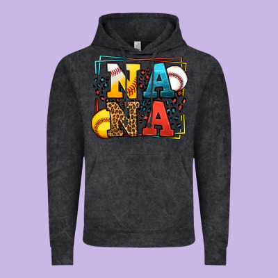 Baseball And Softball Nana Vintage Hoodie Designed By Lillyallendesigns