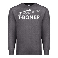 Charcoal Heather funny trombone funny t boner funny t boner tboner Premium Sweatshirt - DesignPulse