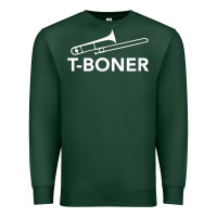 Sports Green funny trombone funny t boner funny t boner tboner Premium Sweatshirt - DesignPulse