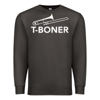 Smoke funny trombone funny t boner funny t boner tboner Premium Sweatshirt - DesignPulse