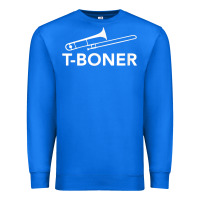 True Royal funny trombone funny t boner funny t boner tboner Premium Sweatshirt - DesignPulse