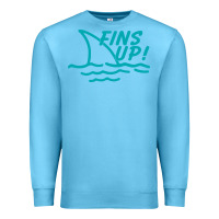 Ocean Blue fins up jimmy Premium Sweatshirt - DesignPulse