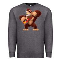 Charcoal Heather Donkey Kong 3D Poster Premium Sweatshirt - DesignPulse