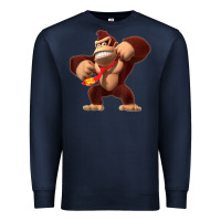 Navy Donkey Kong 3D Poster Premium Sweatshirt - DesignPulse