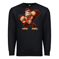 Black Donkey Kong 3D Poster Premium Sweatshirt - DesignPulse