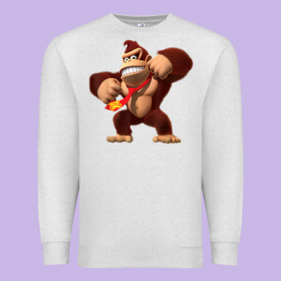 Donkey Kong 3d Poster Premium Sweatshirt Designed By Designpulse