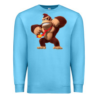 Ocean Blue Donkey Kong 3D Poster Premium Sweatshirt - DesignPulse