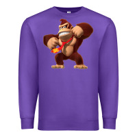 Purple Donkey Kong 3D Poster Premium Sweatshirt - DesignPulse