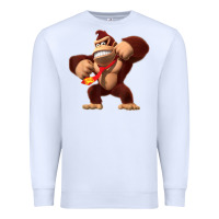 White Donkey Kong 3D Poster Premium Sweatshirt - DesignPulse