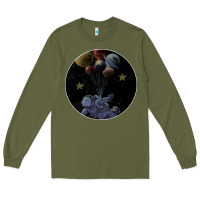 Army Green Space Travel Long Sleeve Tee - Bettercallsaul