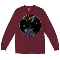 Burgundy Space Travel Long Sleeve Tee - Bettercallsaul
