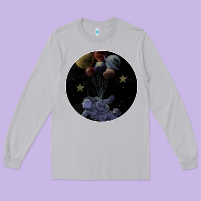 Space Travel Long Sleeve Tee Designed By Bettercallsaul