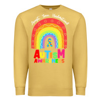 Antique Gold autism awareness month t  shirt autism awareness rainbow accept unders Premium Sweatshirt - DesignPulse