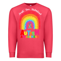 Cardinal autism awareness month t  shirt autism awareness rainbow accept unders Premium Sweatshirt - DesignPulse