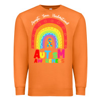 Autism Awareness Month T  Shirt Autism Awareness Rainbow Accept Unders Premium Sweatshirt | Teevron