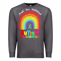 Charcoal Heather autism awareness month t  shirt autism awareness rainbow accept unders Premium Sweatshirt - DesignPulse