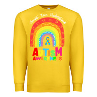 Lemon autism awareness month t  shirt autism awareness rainbow accept unders Premium Sweatshirt - DesignPulse