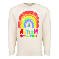 Sandshell autism awareness month t  shirt autism awareness rainbow accept unders Premium Sweatshirt - DesignPulse