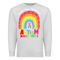 Dove Grey autism awareness month t  shirt autism awareness rainbow accept unders Premium Sweatshirt - DesignPulse