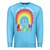 Ocean Blue autism awareness month t  shirt autism awareness rainbow accept unders Premium Sweatshirt - DesignPulse