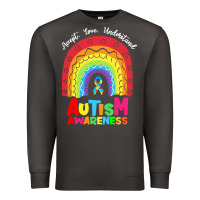 Smoke autism awareness month t  shirt autism awareness rainbow accept unders Premium Sweatshirt - DesignPulse
