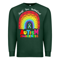 Sports Green autism awareness month t  shirt autism awareness rainbow accept unders Premium Sweatshirt - DesignPulse