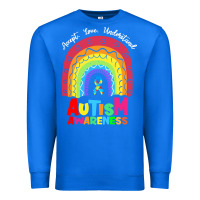 True Royal autism awareness month t  shirt autism awareness rainbow accept unders Premium Sweatshirt - DesignPulse