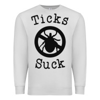 Dove Grey ticks suck shirt lyme disease gift green awareness ribbon Premium Sweatshirt - DesignPulse