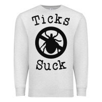 Oatmeal Heather ticks suck shirt lyme disease gift green awareness ribbon Premium Sweatshirt - DesignPulse