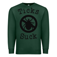 Sports Green ticks suck shirt lyme disease gift green awareness ribbon Premium Sweatshirt - DesignPulse
