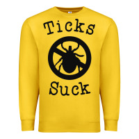Lemon ticks suck shirt lyme disease gift green awareness ribbon Premium Sweatshirt - DesignPulse