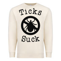 Sandshell ticks suck shirt lyme disease gift green awareness ribbon Premium Sweatshirt - DesignPulse