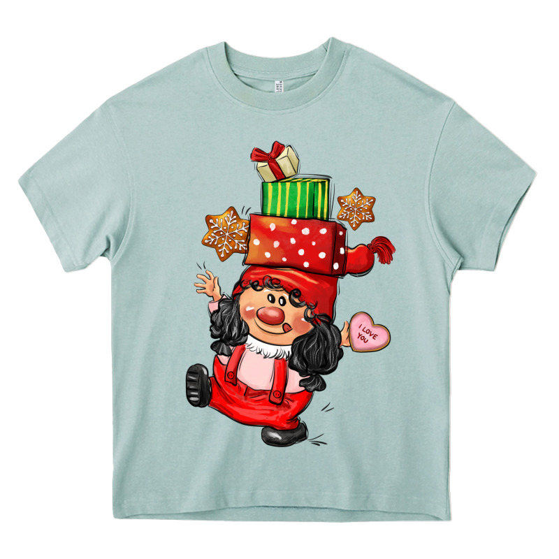 Cute Christmas Girl Gnome Heavy Core Tee by CowGirlArtShop | Teevron