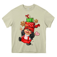 Mossy cute christmas girl gnome Heavy Core Tee - CowGirlArtShop