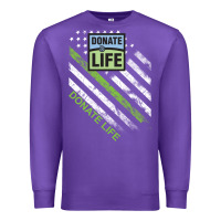 Purple donate life Premium Sweatshirt - DesignPulse