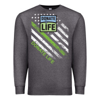 Charcoal Heather donate life Premium Sweatshirt - DesignPulse