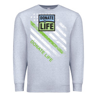Heather Grey donate life Premium Sweatshirt - DesignPulse