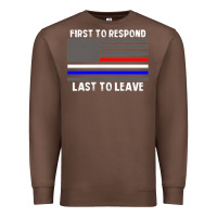 Chestnut police fire ems first responder american flag firefighter t shirt Premium Sweatshirt - DesignPulse