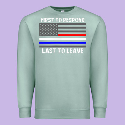 Police Fire Ems First Responder American Flag Firefighter T Shirt Premium Sweatshirt Designed By Designpulse
