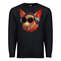 Black Blodwyn pig Premium Sweatshirt - DesignPulse