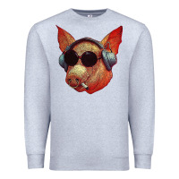 Heather Grey Blodwyn pig Premium Sweatshirt - DesignPulse