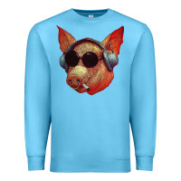 Ocean Blue Blodwyn pig Premium Sweatshirt - DesignPulse