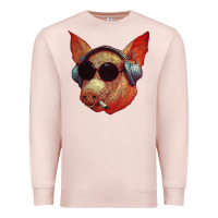 Pale Pink Blodwyn pig Premium Sweatshirt - DesignPulse