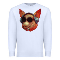 White Blodwyn pig Premium Sweatshirt - DesignPulse