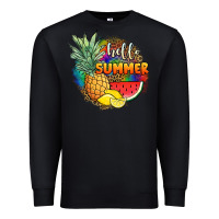 Black hello summer pineapple Premium Sweatshirt - JahusDesignShop