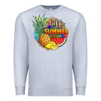 Heather Grey hello summer pineapple Premium Sweatshirt - JahusDesignShop