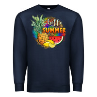 Navy hello summer pineapple Premium Sweatshirt - JahusDesignShop