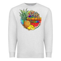 Oatmeal Heather hello summer pineapple Premium Sweatshirt - JahusDesignShop