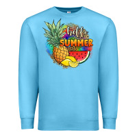 Ocean Blue hello summer pineapple Premium Sweatshirt - JahusDesignShop