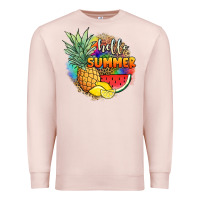 Pale Pink hello summer pineapple Premium Sweatshirt - JahusDesignShop